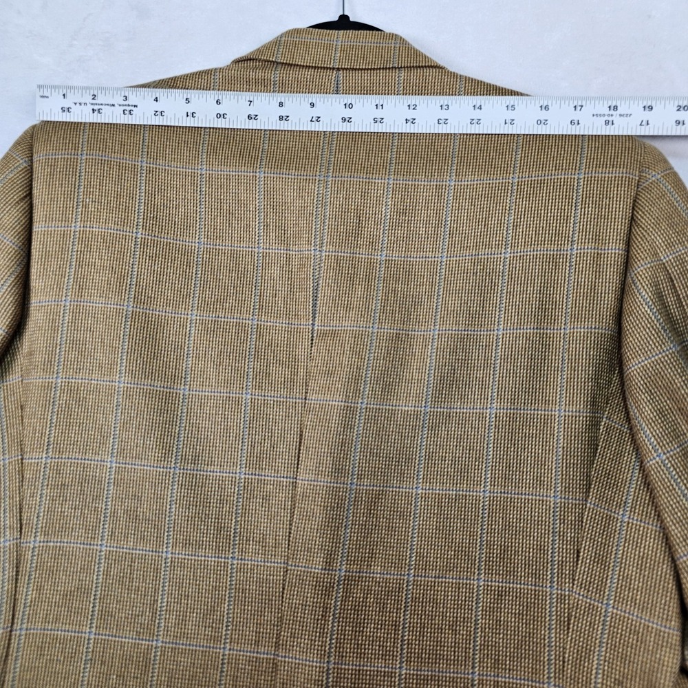 Zanieri Blazer Sport Coat 40L Lanificio Campore 3 Roll 2 Plaid Silk Wool Italy - Picture 13 of 14